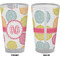 Doily Pattern Pint Glass - Full Color - Front & Back Views