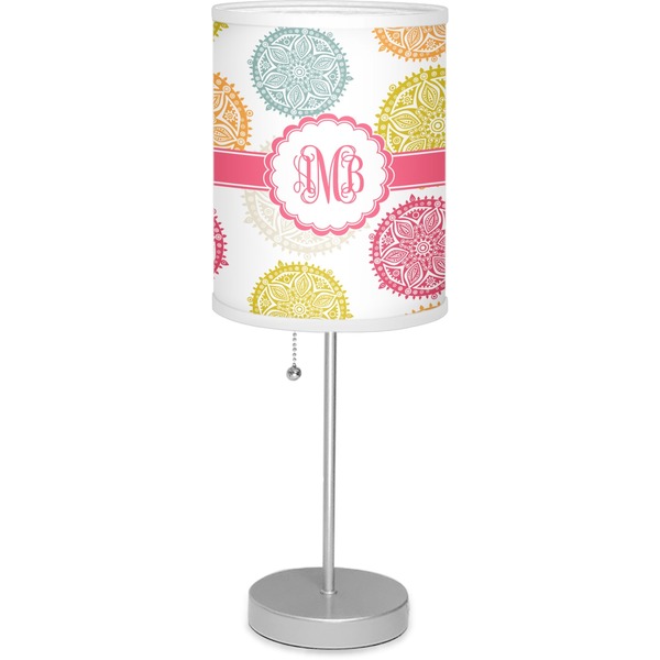 Custom Doily Pattern 7" Drum Lamp with Shade Polyester (Personalized)
