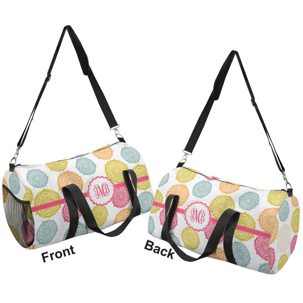 Doily Pattern Duffle bag large front and back sides