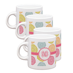 Doily Pattern Single Shot Espresso Cups - Set of 4 (Personalized)