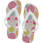 Doily Pattern Flip Flops - Small (Personalized)