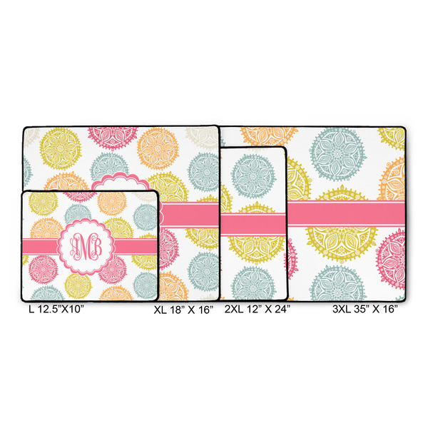 Doily Pattern Gaming Mats - SIZE CHART