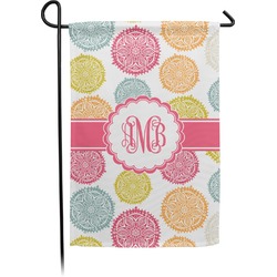 Doily Pattern Small Garden Flag - Double Sided w/ Monograms