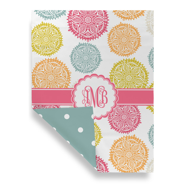 Doily Pattern Garden Flags - Large - Double Sided - FRONT FOLDED