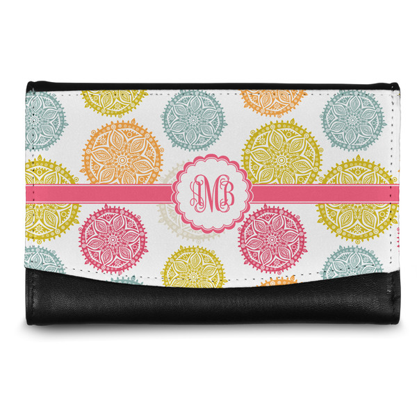 Custom Doily Pattern Genuine Leather Women's Wallet - Small (Personalized)