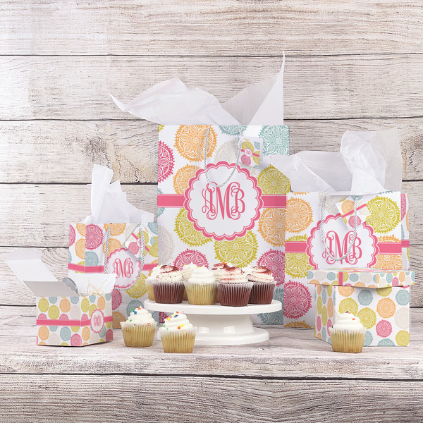 Doily Pattern Gift Bags - In Context