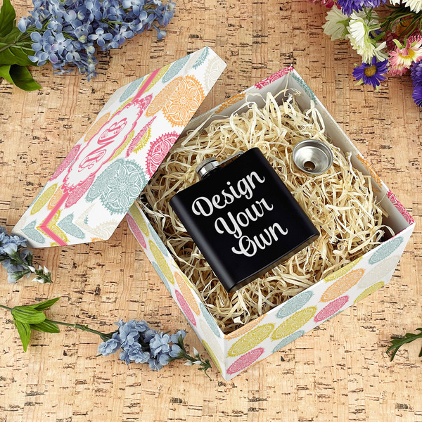 Doily Pattern Gift Boxes with Lid - Canvas Wrapped - Large - In Context