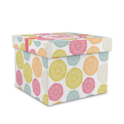 Doily Pattern Gift Box with Lid - Canvas Wrapped - Medium (Personalized)