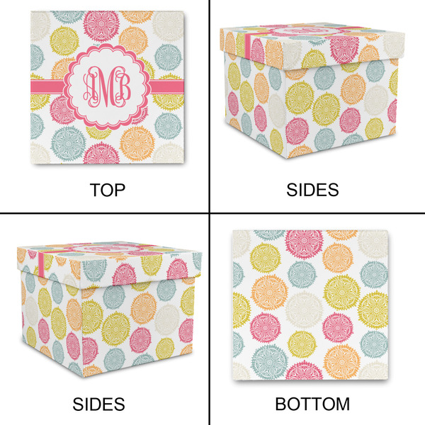 Doily Pattern Gift Boxes with Lid - Canvas Wrapped - X-Large - Approval