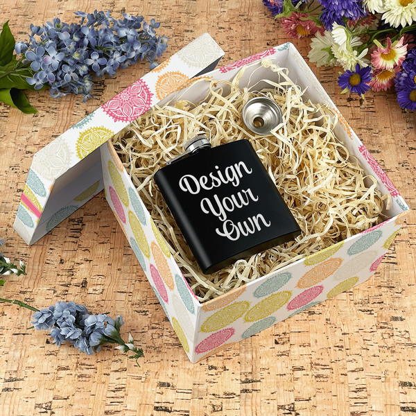 Doily Pattern Gift Boxes with Lid - Canvas Wrapped - X-Large - In Context