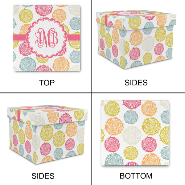 Doily Pattern Gift Boxes with Lid - Canvas Wrapped - XX-Large - Approval