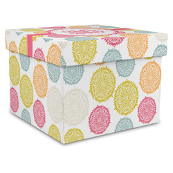 Doily Pattern Gift Box with Lid - Canvas Wrapped - XX-Large (Personalized)