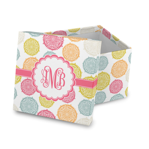 Custom Doily Pattern Gift Box with Lid - Canvas Wrapped (Personalized)
