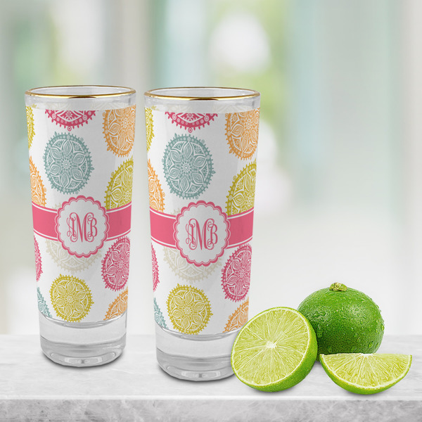 Doily Pattern Glass Shot Glass - 2 oz - LIFESTYLE