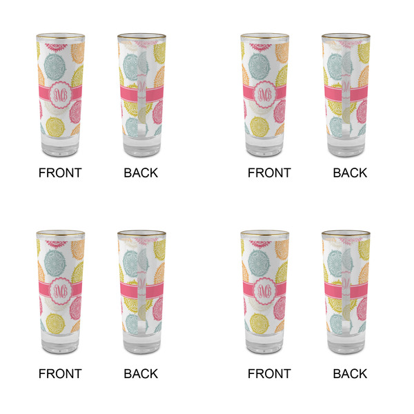 Doily Pattern Glass Shot Glass - 2 oz - Set of 4 - APPROVAL