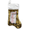 Doily Pattern Gold Sequin Stocking - Front