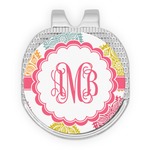 Doily Pattern Golf Ball Marker - Hat Clip - Silver