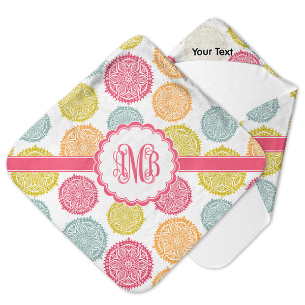 Custom Doily Pattern Hooded Baby Towel (Personalized)