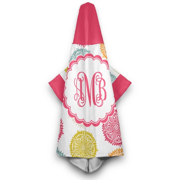 Doily Pattern Hooded Towel - Hanging