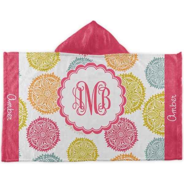 Custom Doily Pattern Kids Hooded Towel (Personalized)