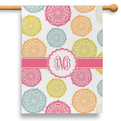 Doily Pattern 28" House Flag - Double Sided (Personalized)