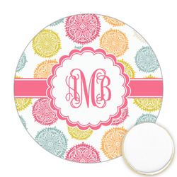 Doily Pattern Printed Cookie Topper - Round (Personalized)