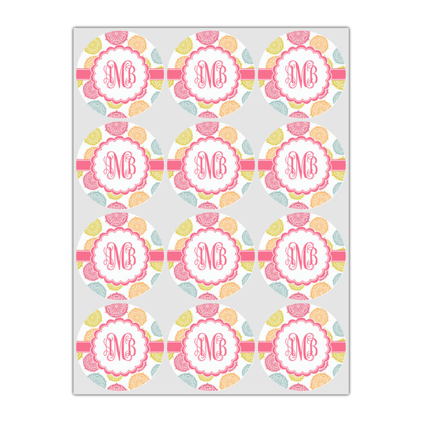 Doily Pattern Icing Circle - Small - Set of 12