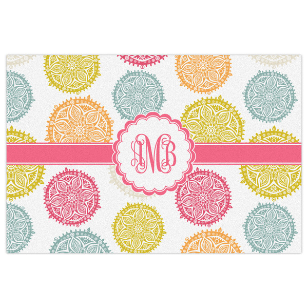 Doily Pattern Indoor / Outdoor Rug - 2'x3' - Front Flat