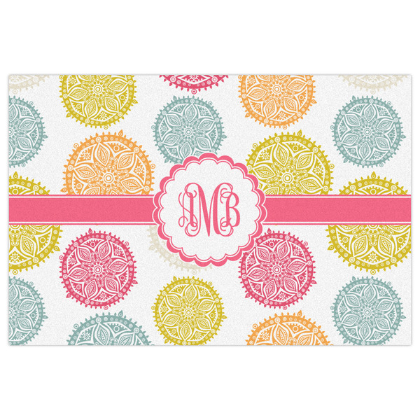 Doily Pattern Indoor / Outdoor Rug - 4'x6' - Front Flat