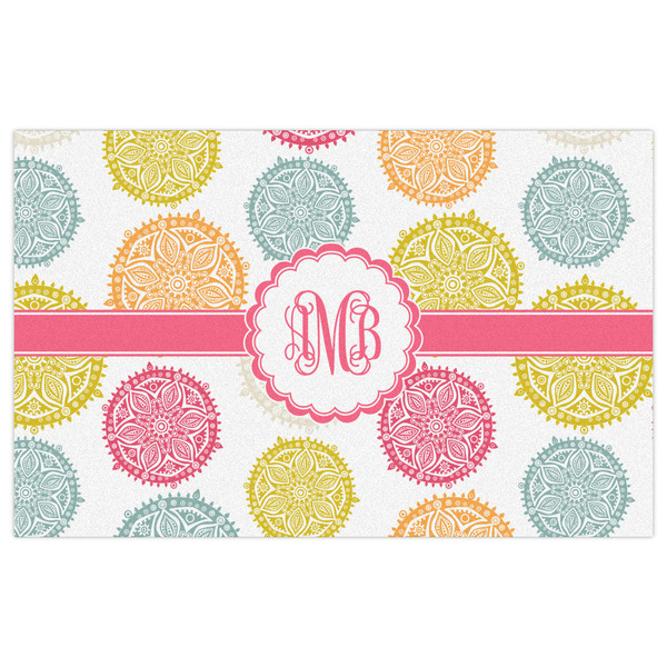 Doily Pattern Indoor / Outdoor Rug - 5'x8' - Front Flat