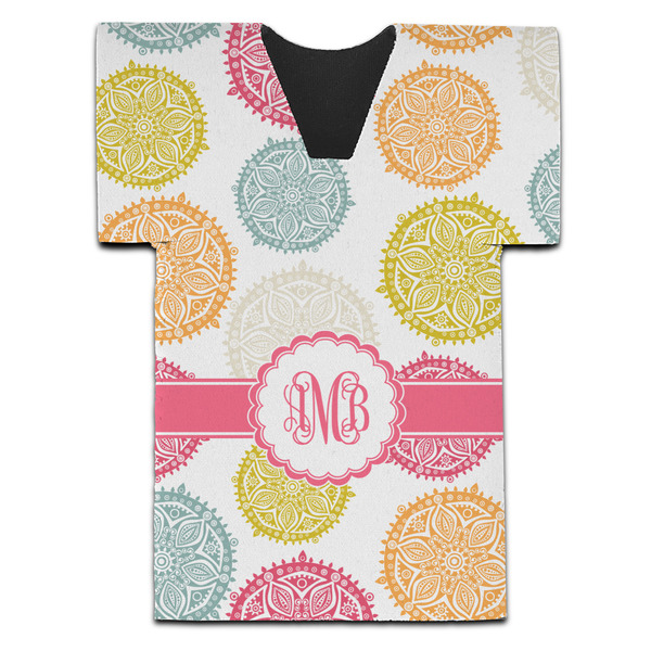 Custom Doily Pattern Jersey Bottle Cooler (Personalized)