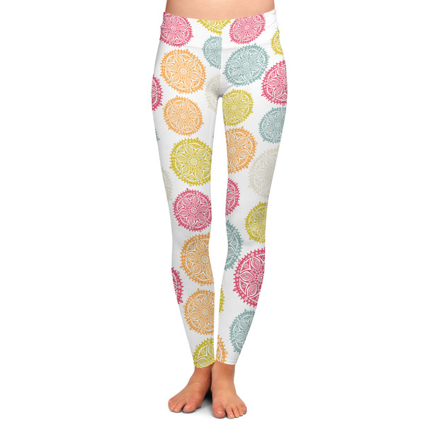 Custom Doily Pattern Ladies Leggings - 2X-Large