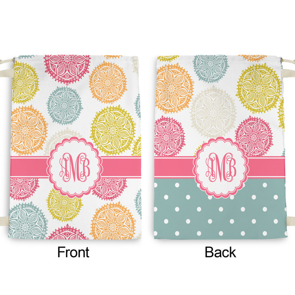 Doily Pattern Large Laundry Bag - Front & Back View