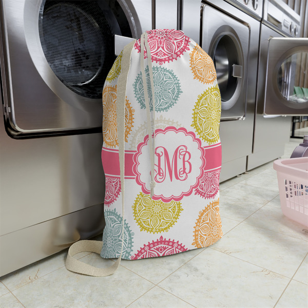Doily Pattern Large Laundry Bag - In Context