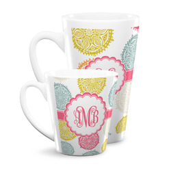 Doily Pattern Latte Mug (Personalized)