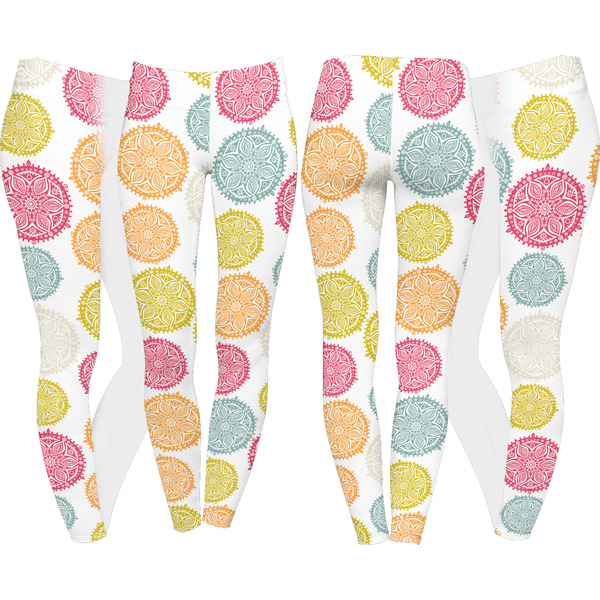 Doily Pattern Leggings Turn Around - Apvl