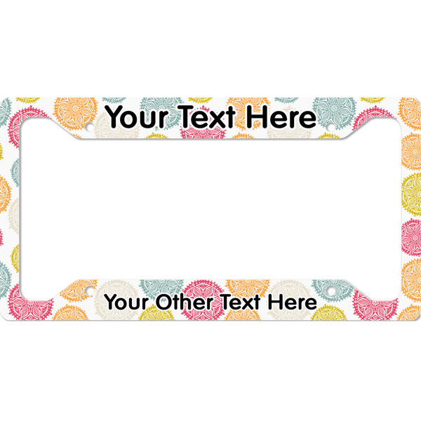Custom Doily Pattern License Plate Frame - Style A (Personalized)