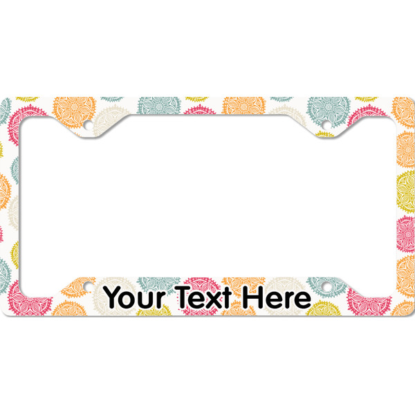 Custom Doily Pattern License Plate Frame - Style C (Personalized)