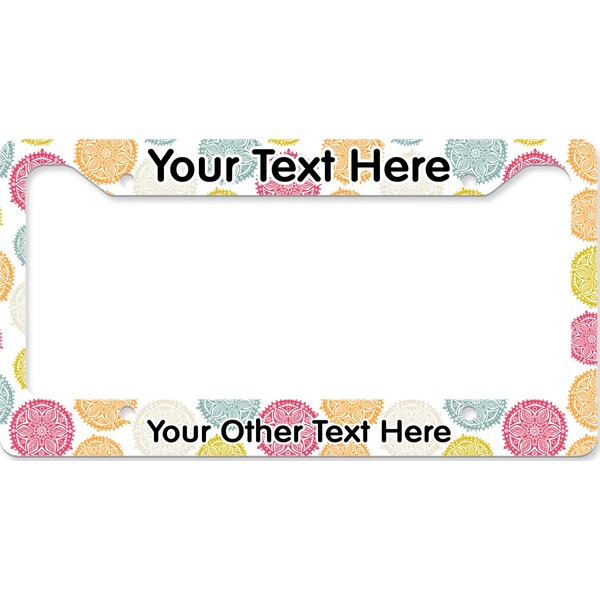 Custom Doily Pattern License Plate Frame - Style B (Personalized)
