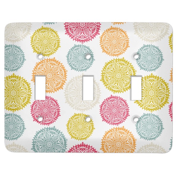 Custom Doily Pattern Light Switch Cover (3 Toggle Plate)