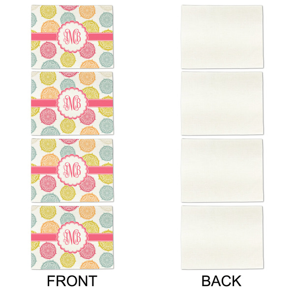 Doily Pattern Linen Placemat - APPROVAL Set of 4 (single sided)