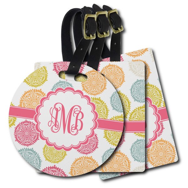 Custom Doily Pattern Plastic Luggage Tag (Personalized)