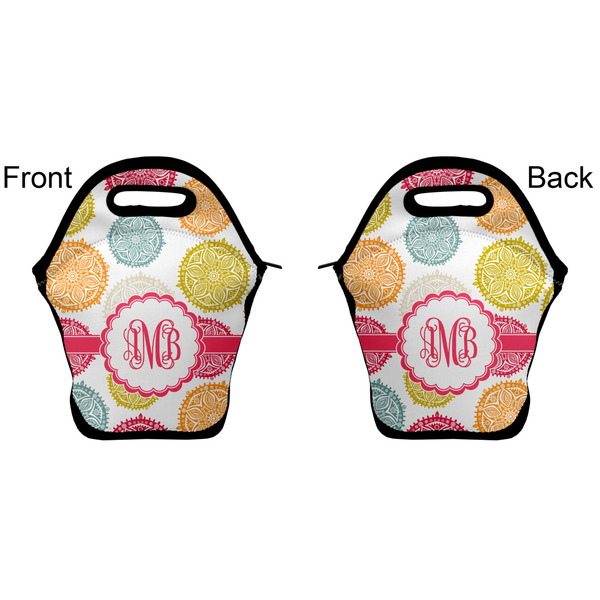 Doily Pattern Lunch Bag - Front and Back