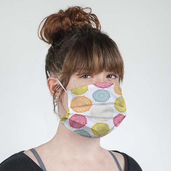 Doily Pattern Mask - Quarter View on Girl