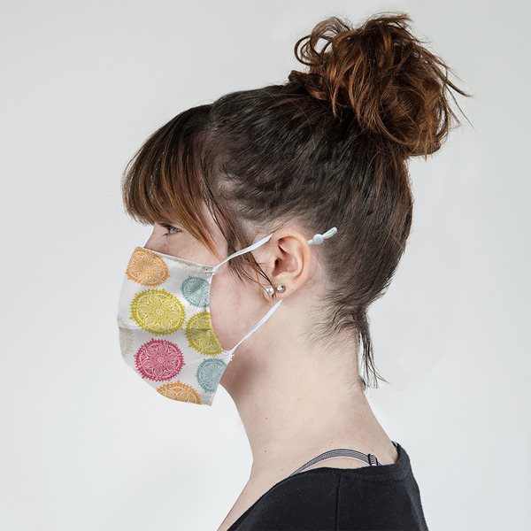 Doily Pattern Mask - Side View on Girl