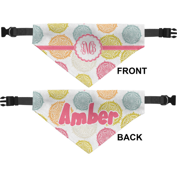 Doily Pattern Medium Dog Bandana Approval