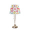 Doily Pattern Poly Film Empire Lampshade - On Stand