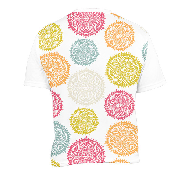 Doily Pattern Men's Crew Neck T Shirt Medium - Back