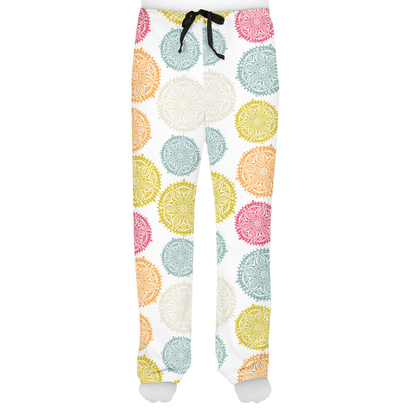 Doily Pattern Men's Pjs Front - on model