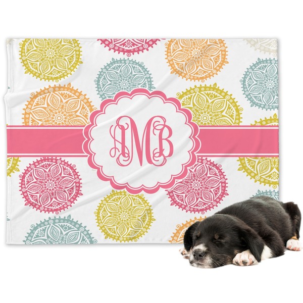 Custom Doily Pattern Dog Blanket - Large (Personalized)